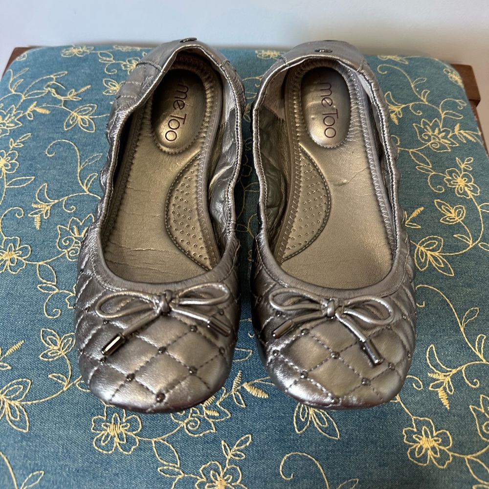 Me Too Silver Ballet Flat 8 Women’s
